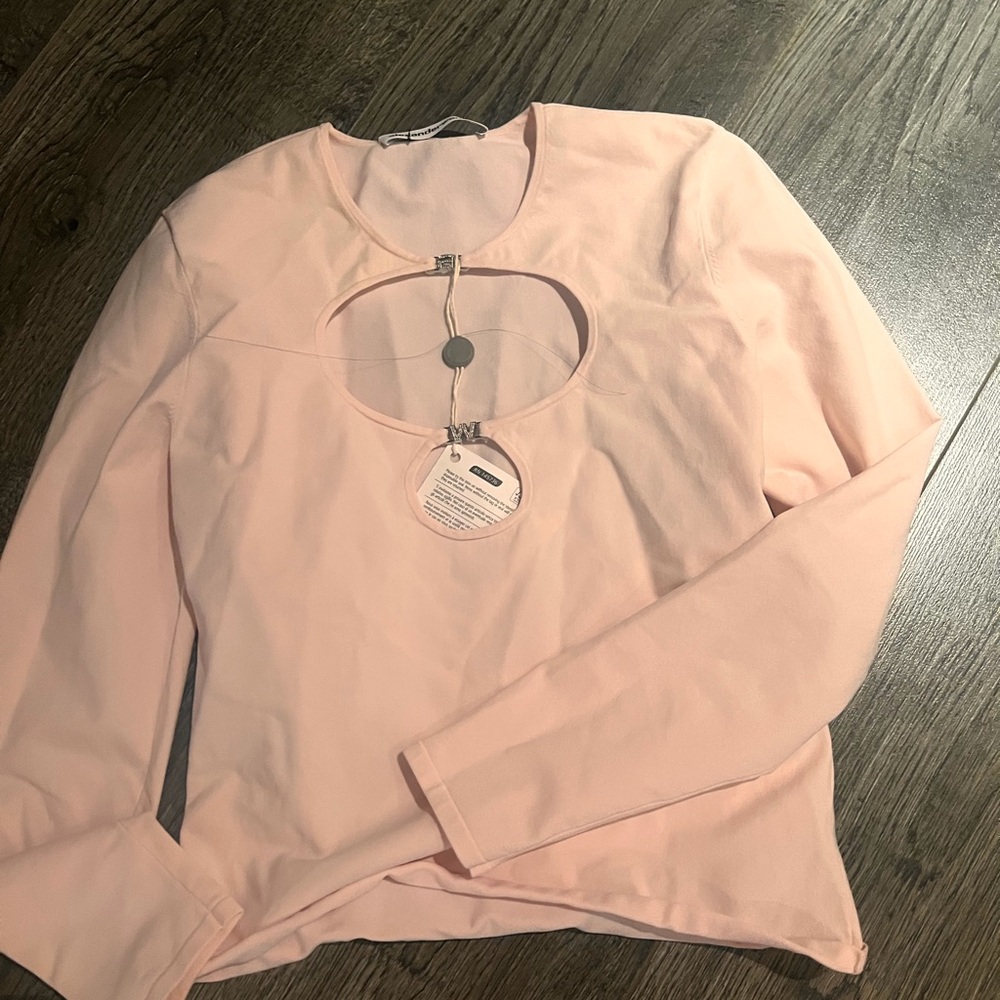 Alexander Wang Light Pink Long Sleeve Top